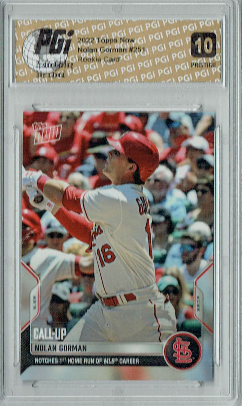 Nolan Gorman  2022 Topps Now #251 PRISTINE Rookie Card PGI 10