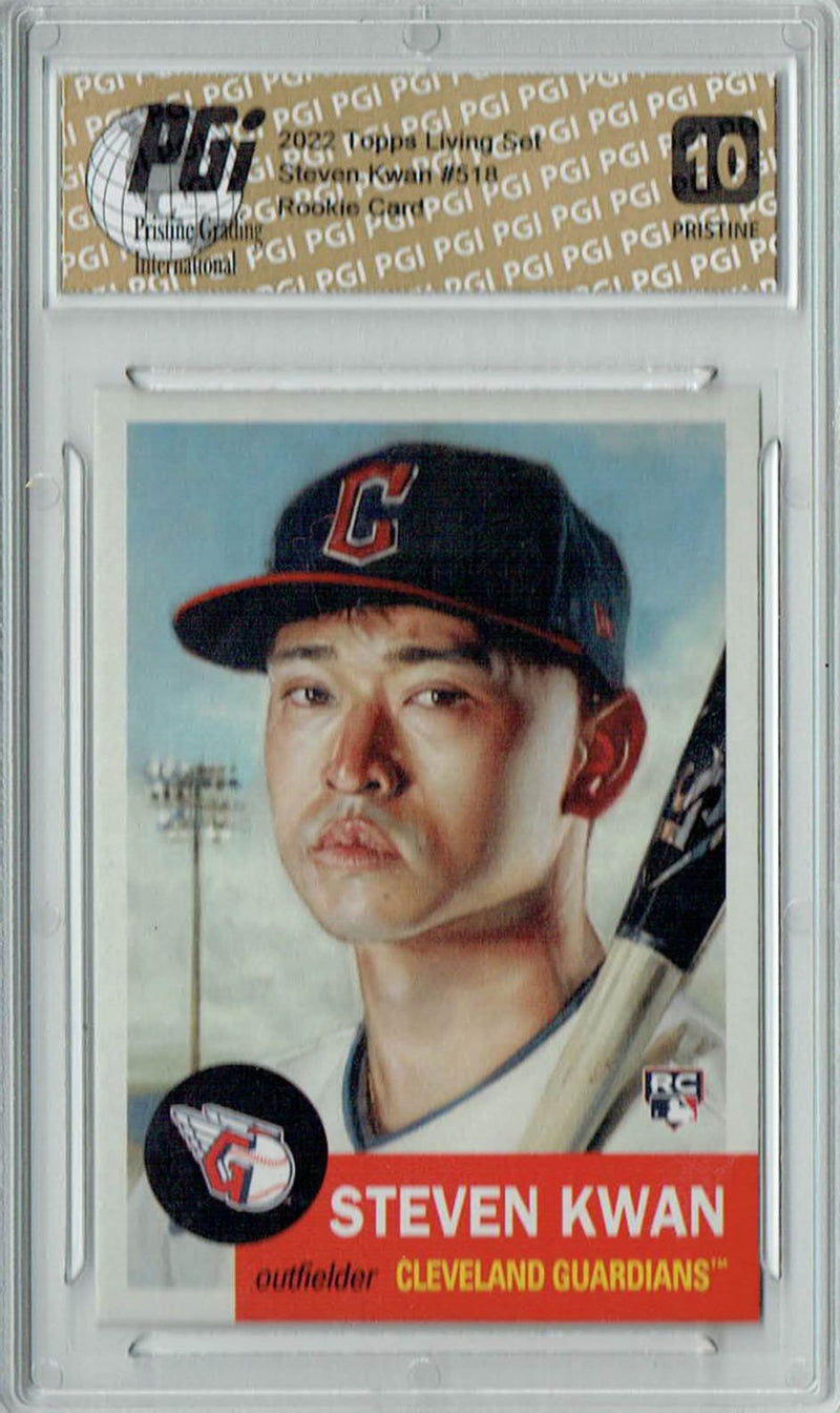 Steven Kwan 2022 Topps Living Set #518 PRISTINE Rookie Card PGI 10