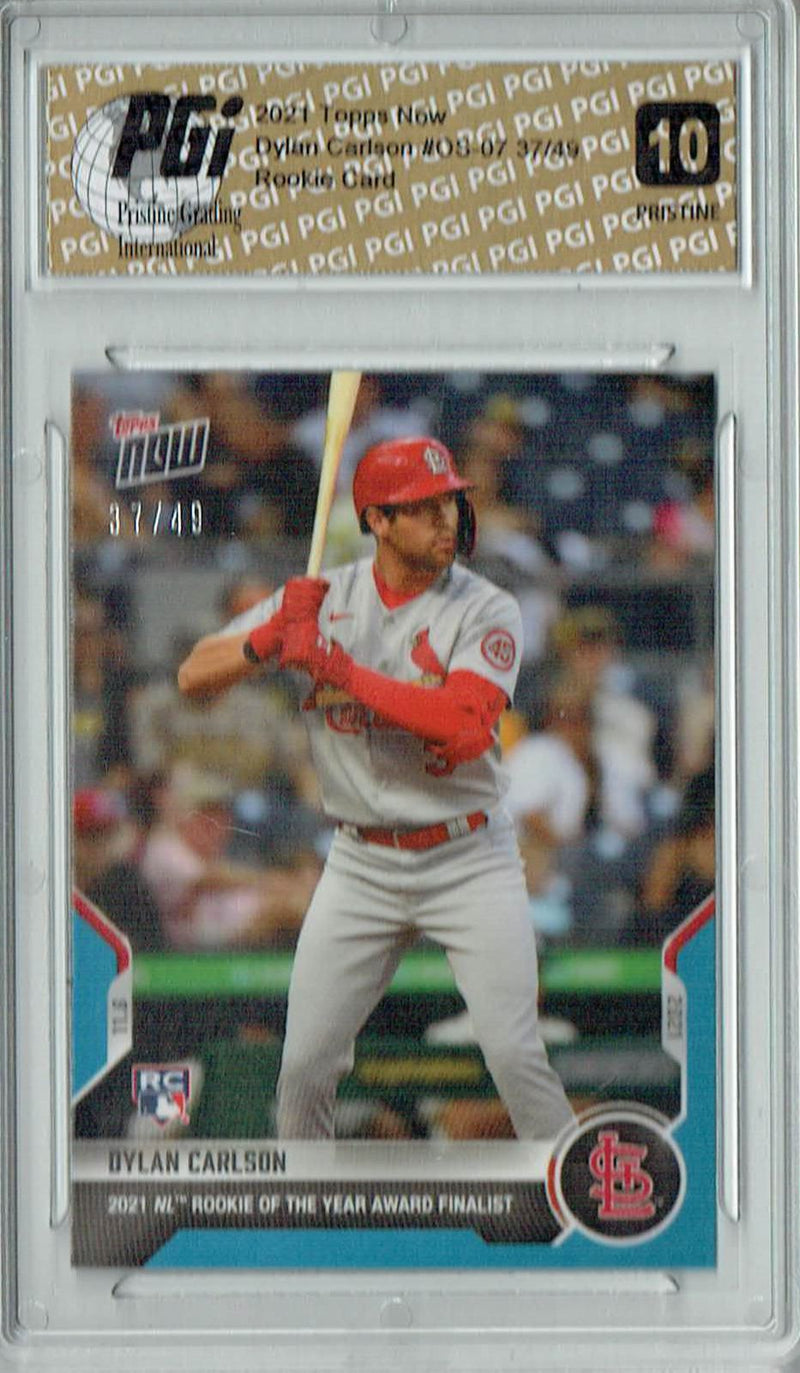 Dylan Carlson 2021 Topps Now 37/49 #OS-07 PRISTINE Rookie Card PGI 10