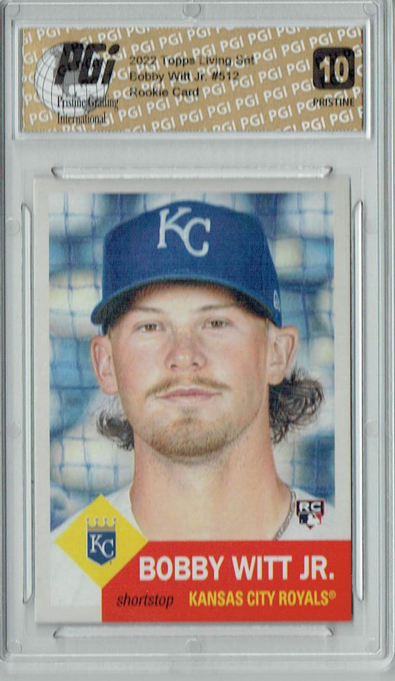 Bobby Witt Jr. 2022 Topps Living Set #512 PRISTINE Rookie Card PGI 10