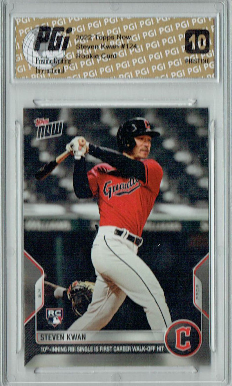 Steven Kwan 2022 Topps Now #124 PRISTINE Rookie Card PGI 10