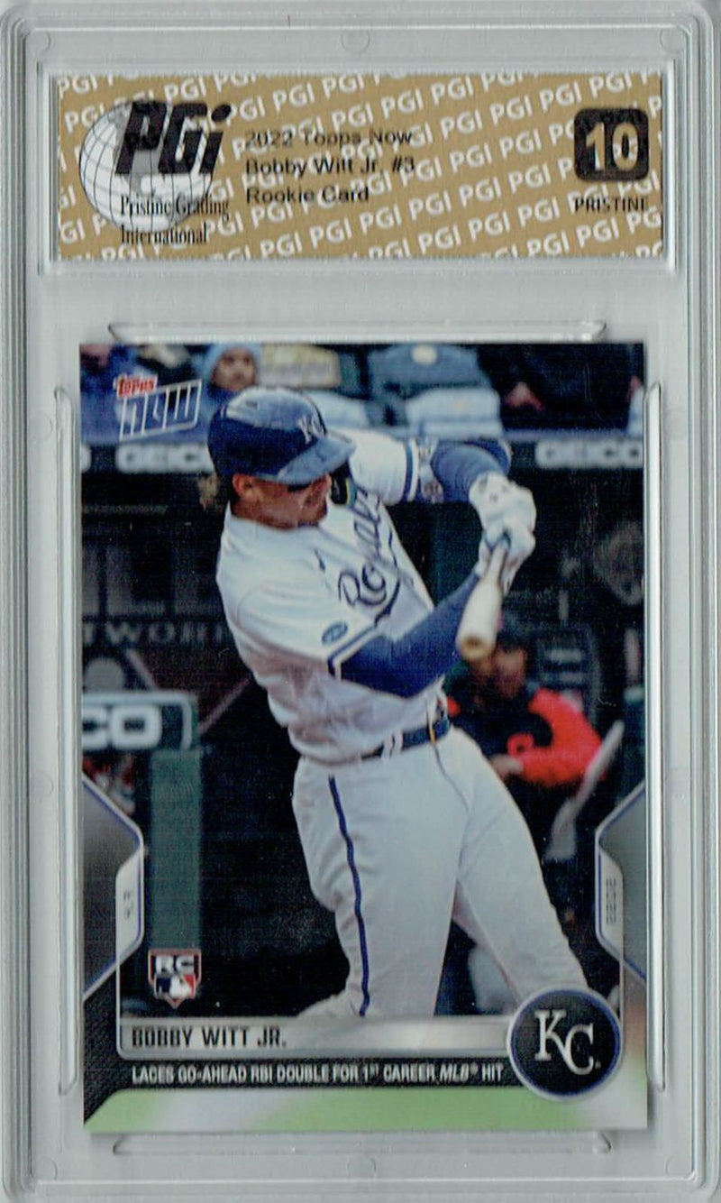 Bobby Witt Jr. 2022 Topps Now #3 PRISTINE Rookie Card PGI 10