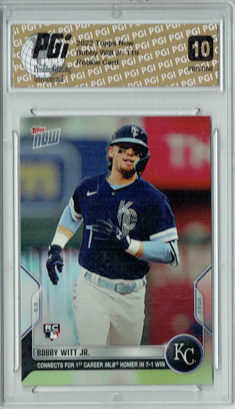 Bobby Witt Jr. 2022 Topps Now #119 PRISTINE Rookie Card PGI 10