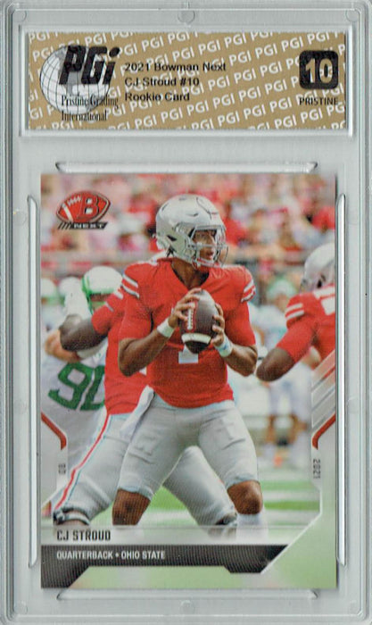 CJ Stroud 2021 Bowman Next #10 PRISTINE Rookie Card PGI 10