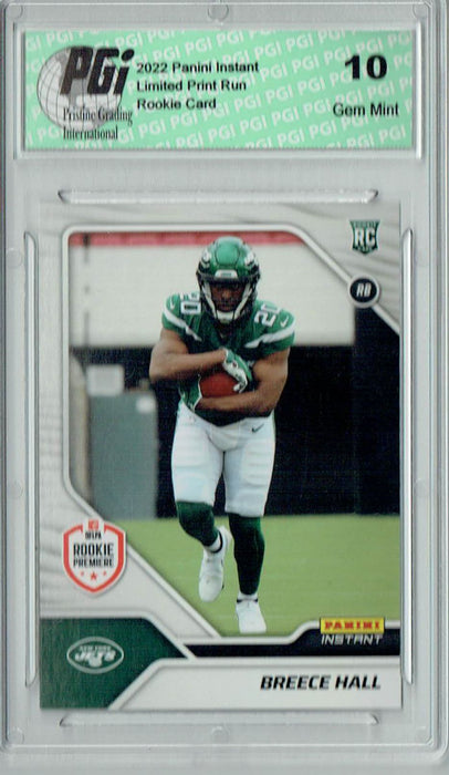 Breece Hall 2022 Panini Instant #FL13 First Look 1/855 Rookie Card PGI 10