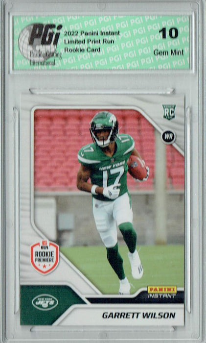 Garrett Wilson 2022 Panini Instant #FL5 First Look 1/969 Rookie Card PGI 10