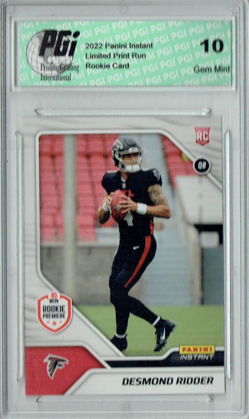Desmond Ridder 2022 Panini Instant #FL24 First Look 1/938 Rookie Card PGI 10