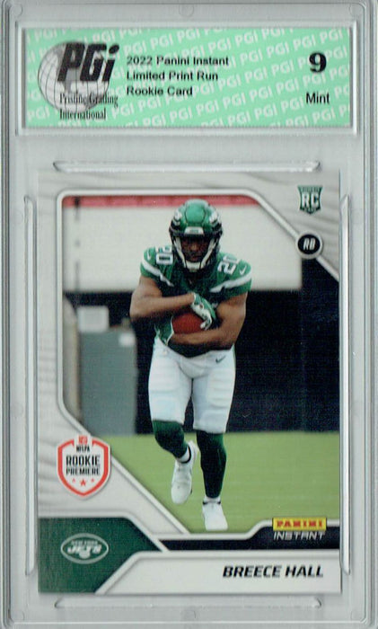 PGI 9 Breece Hall 2022 Panini Instant #FL13 First Look 1/855 Rookie Card