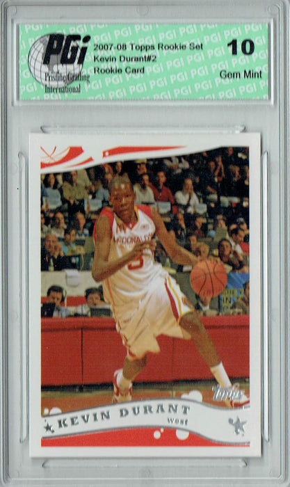 Kevin Durant 2007 Topps McDonalds Set #B19 High School Rookie Card PGI 10