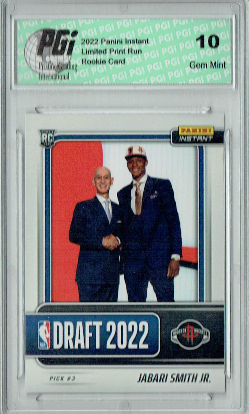 Jabari Smith Jr. 2022 Panini Instant #DN3 Draft Night 1/2235 Rookie Card PGI 10