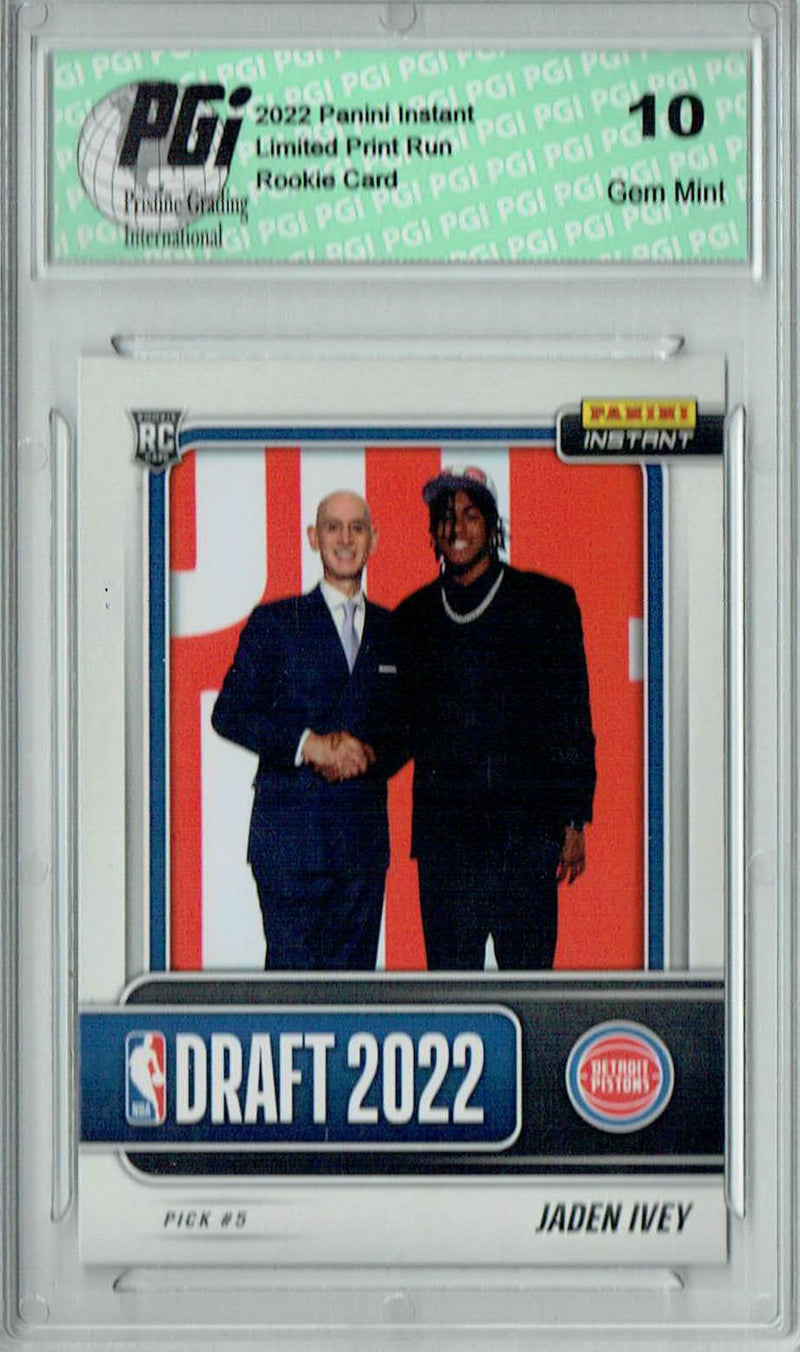 Jaden Ivey 2022 Panini Instant #DN5 Draft Night 1/913 Rookie Card PGI 10