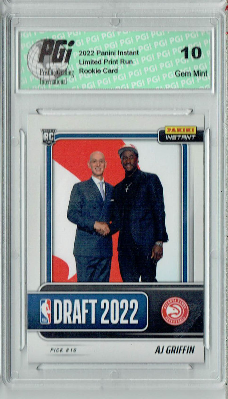 AJ Griffin 2022 Panini Instant #DN16  Draft Night 1/661 Rookie Card PGI 10
