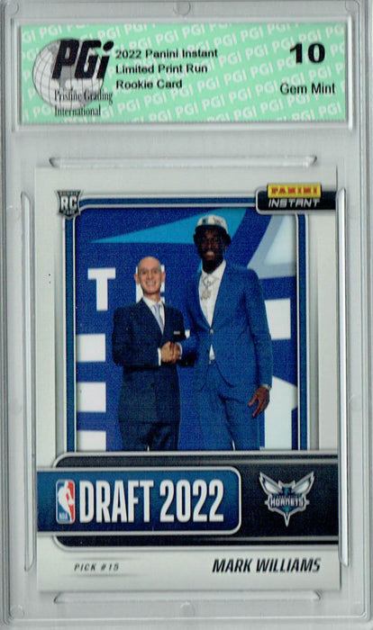 Mark Williams 2022 Panini Instant #DN15 Draft Night 1/617 Rookie Card PGI 10