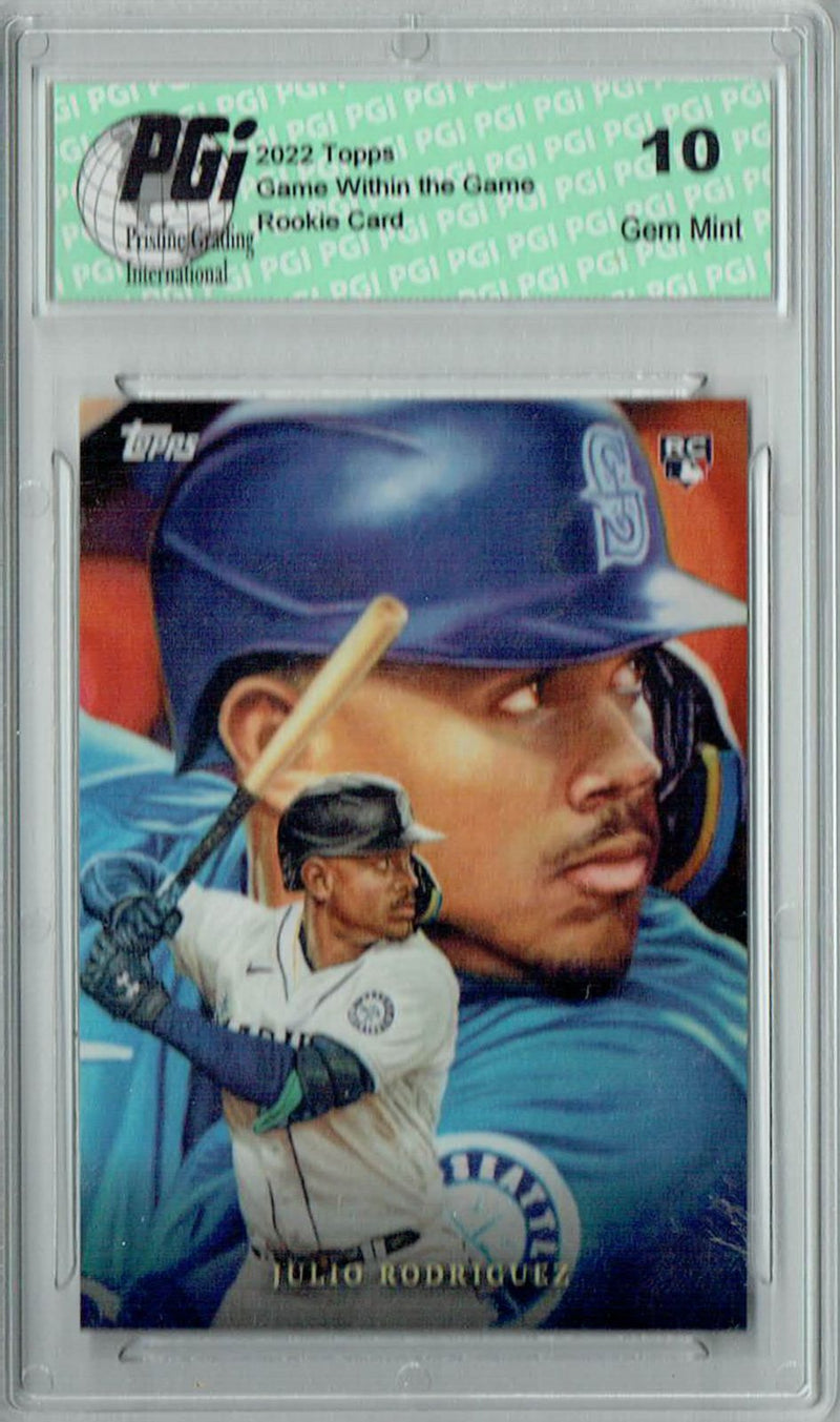 Julio Rodriguez 2022 Topps Game Within the Game #8 Rookie Card PGI 10