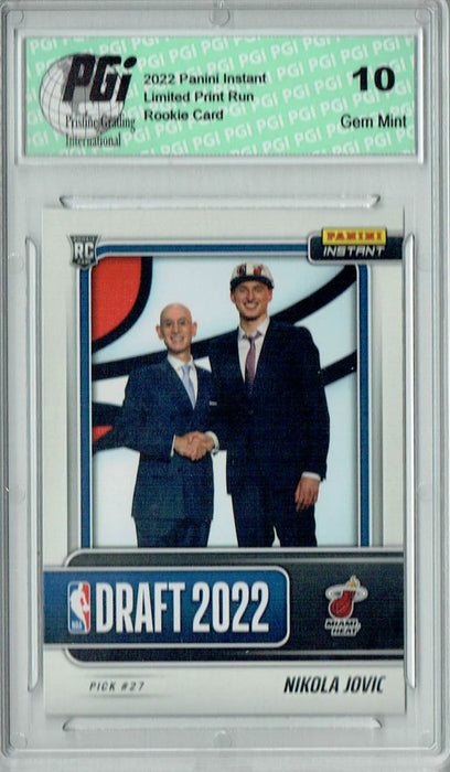 Nikola Jovic 2022 Panini Instant #DN22 Draft Night 1/672 Rookie Card PGI 10