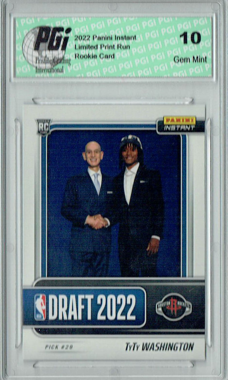 TyTy Washington 2022 Panini Instant #DN23  Draft Night 1/643 Rookie Card PGI 10