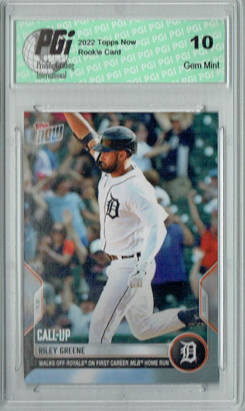 Riley Greene 2022 Topps Now #457 1st MLB Home Run Rookie Card PGI 10