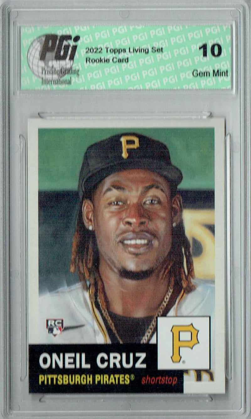 Oneil Cruz 2022 Topps Living Set #535 Print Run: 6,158 Rookie Card PGI 10