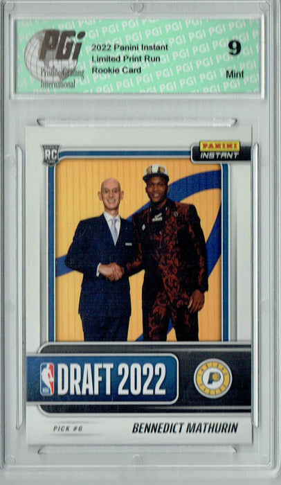 PGI 9 Bennedict Mathurin 2022 Panini Instant #DN6 Draft Night 1/693 Rookie Card