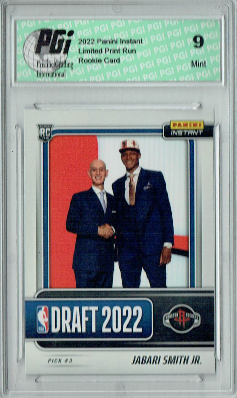 PGI 9 Jabari Smith Jr. 2022 Panini Instant #DN3 Draft Night 1/2235 Rookie Card