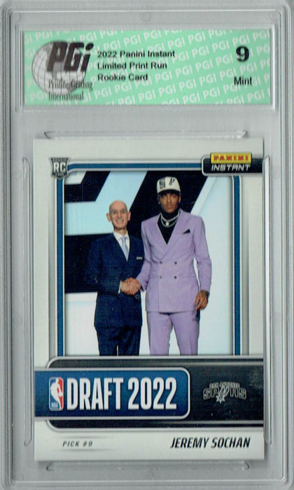 PGI 9 Jeremy Sochan 2022 Panini Instant #DN9  Draft Night 1/634 Rookie Card