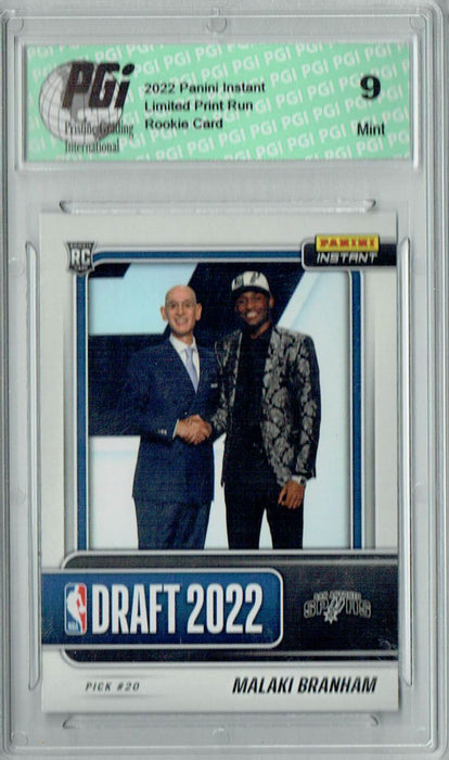 PGI 9 Malaki Branham 2022 Panini Instant #DN18 Draft Night 1/657 Rookie Card