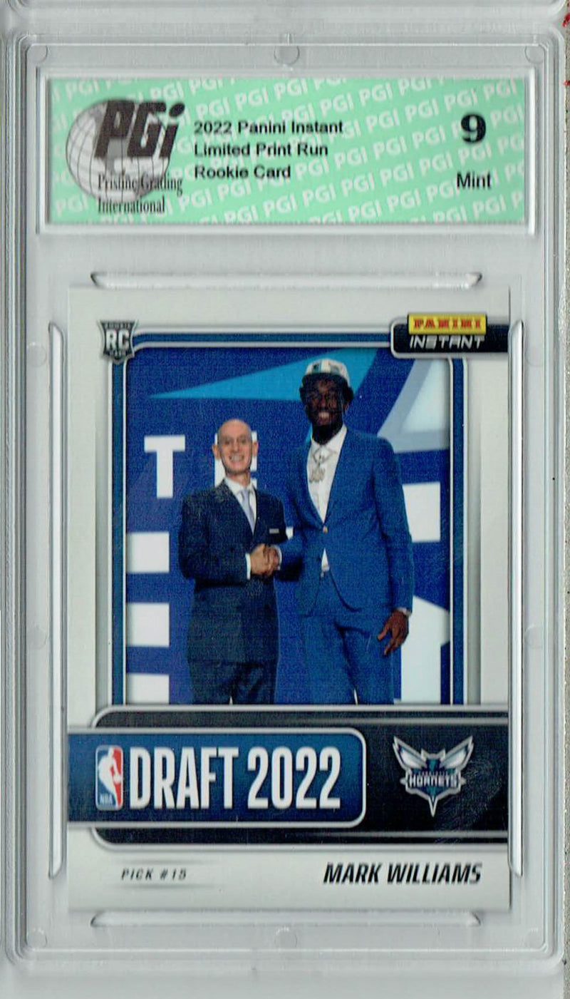 PGI 9 Mark Williams 2022 Panini Instant #DN15 Draft Night 1/617 Rookie Card
