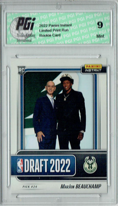 PGI 9 MarJon Beauchamp 2022 Panini Instant #DN20 Draft Night 1/656 Rookie Card