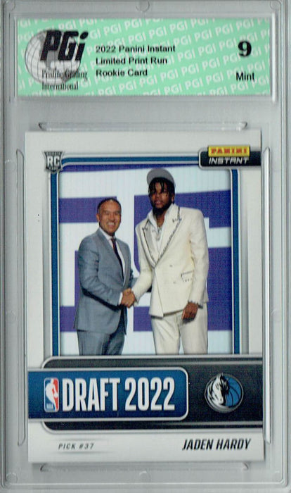 PGI 9 Jaden Hardy 2022 Panini Instant #DN24 Draft Night 1/618 Rookie Card