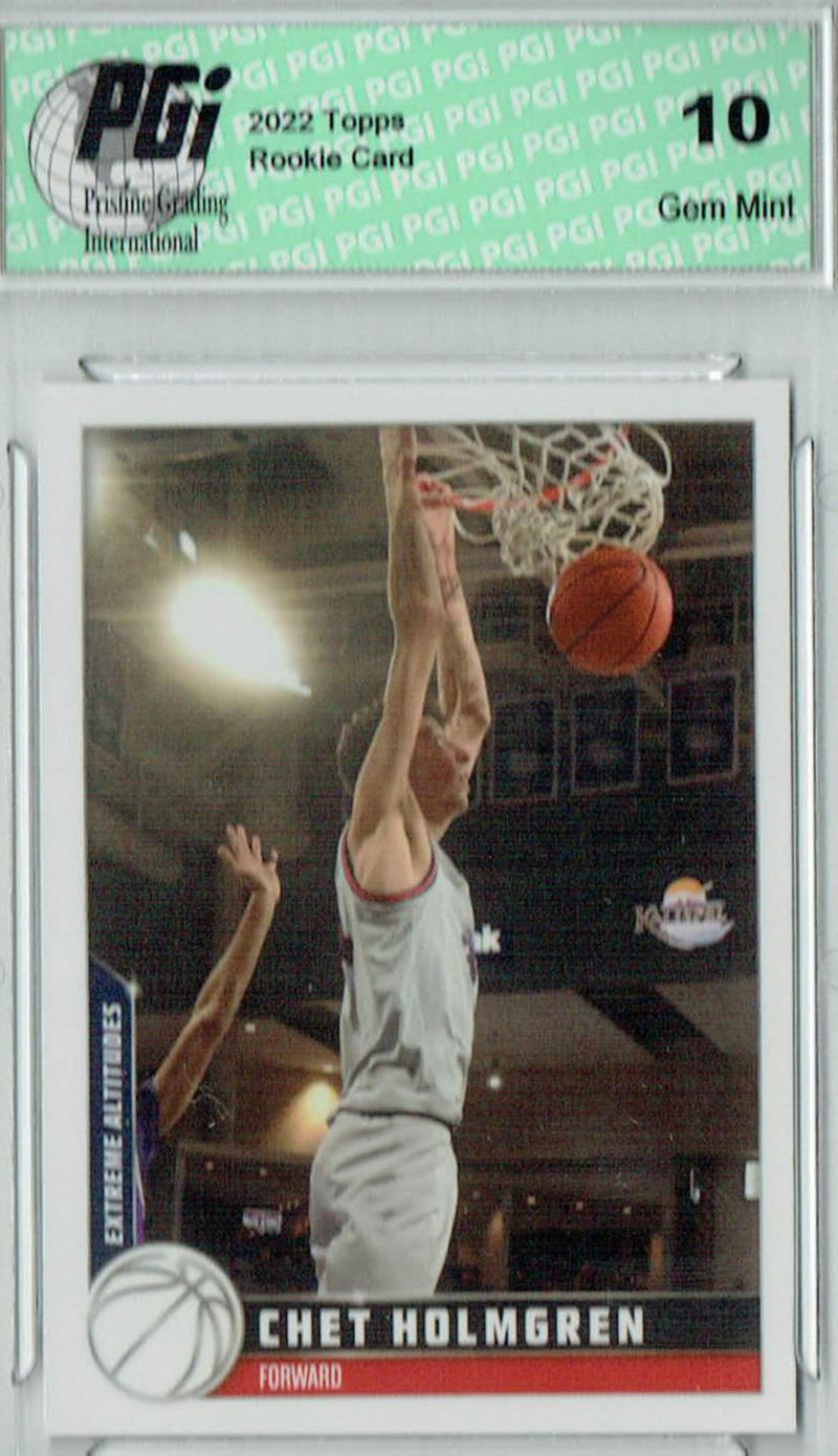 Chet Holmgren 2022 Topps X #10 Rookie Card PGI 10