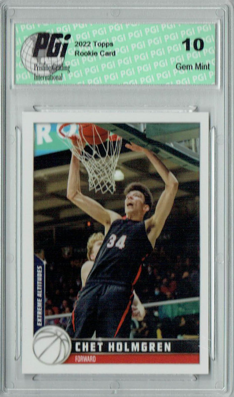 Chet Holmgren 2022 Topps X #12 Rookie Card PGI 10