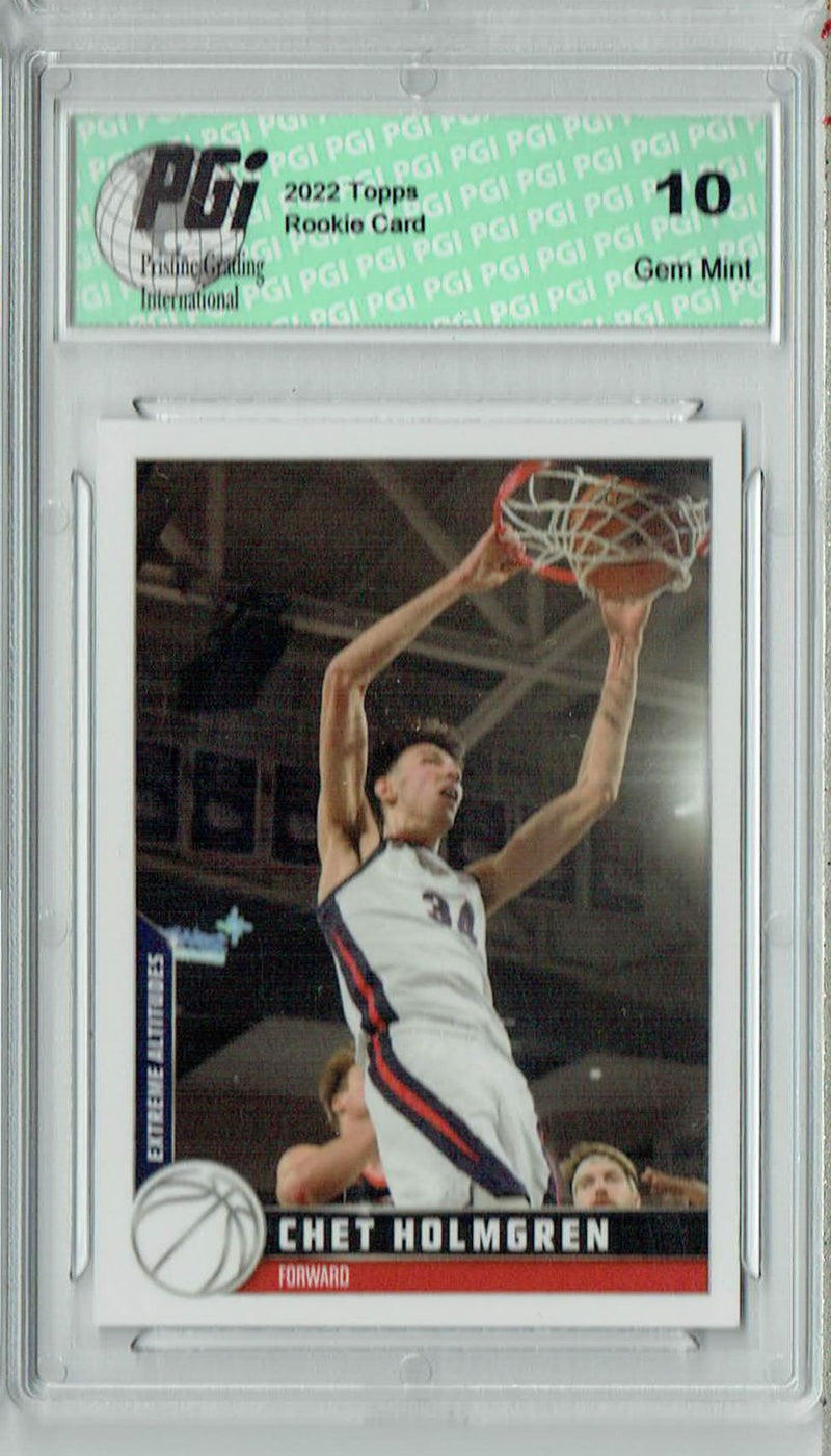 Chet Holmgren 2022 Topps X #9 Rookie Card PGI 10