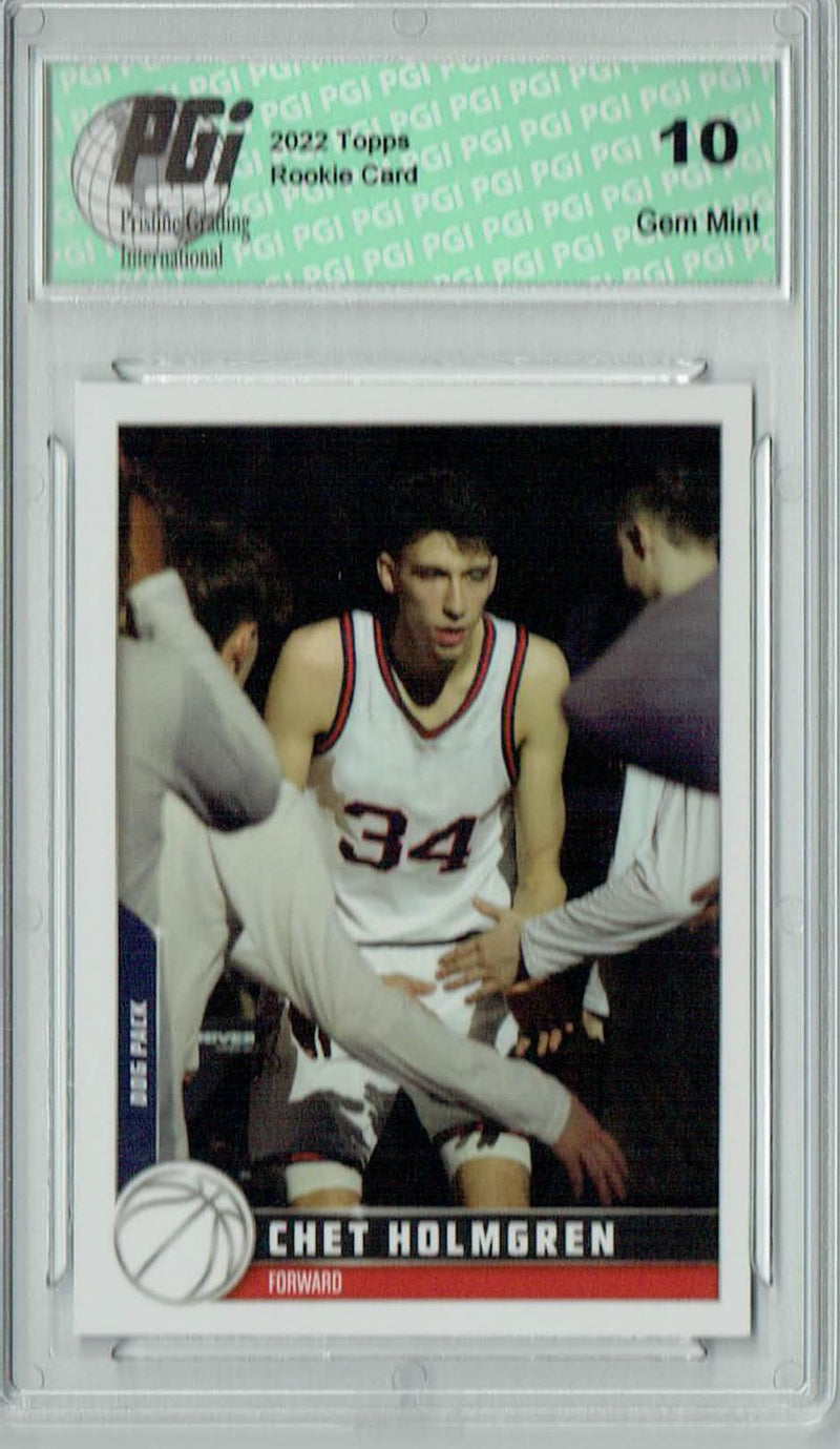 Chet Holmgren 2022 Topps X #23 Rookie Card PGI 10