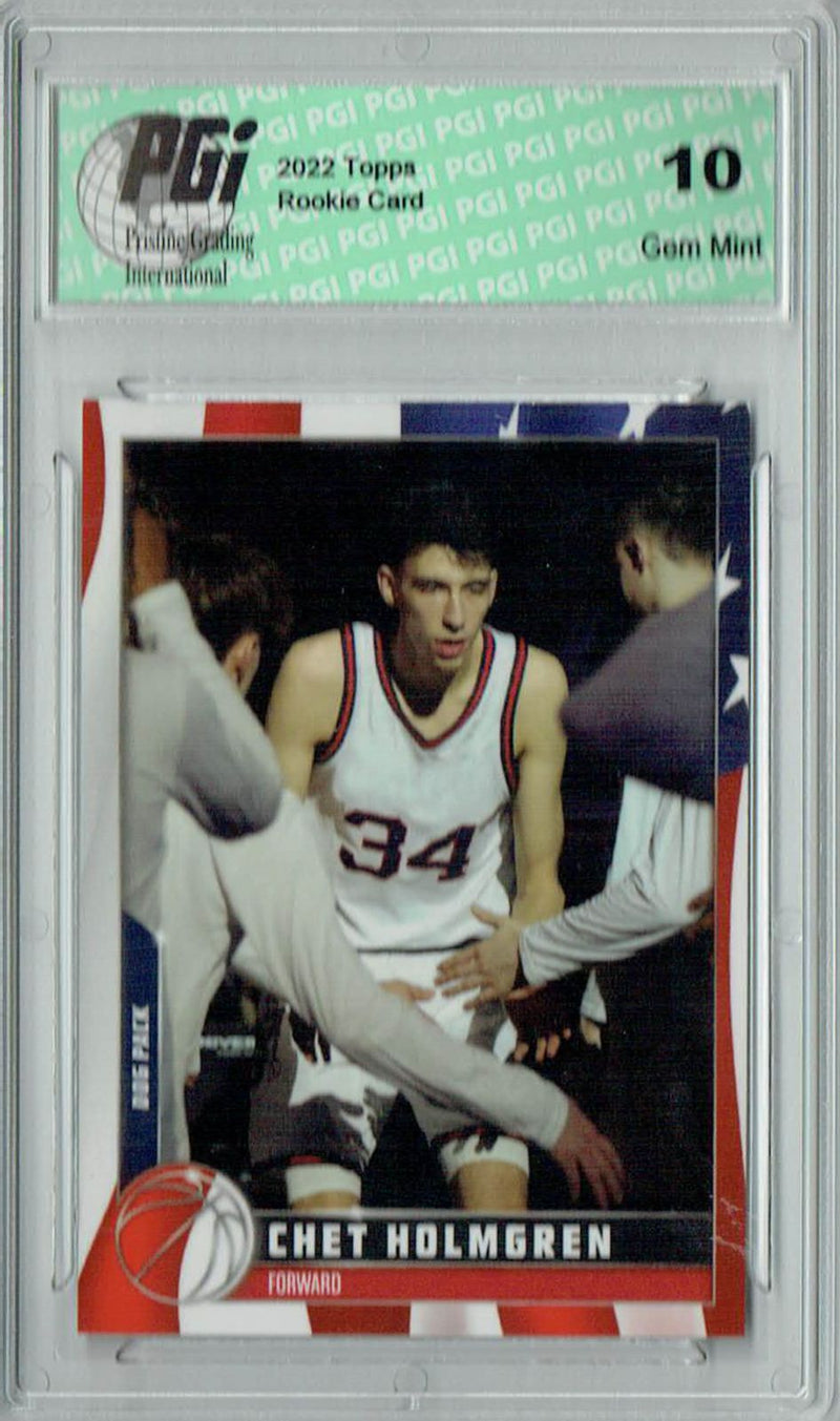 Chet Holmgren 2022 Topps X #23 SP- 29/50 Rookie Card PGI 10