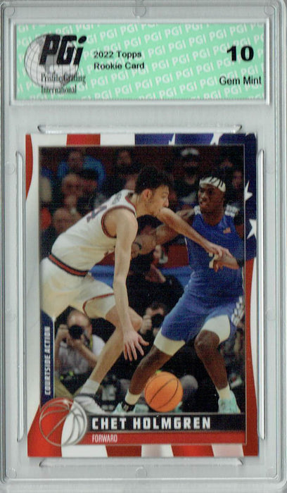 Chet Holmgren 2022 Topps X #26 SP- 25/50 Rookie Card PGI 10