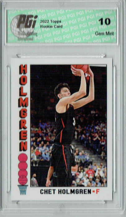 Chet Holmgren 2022 Topps X #C3 SP Rookie Card PGI 10