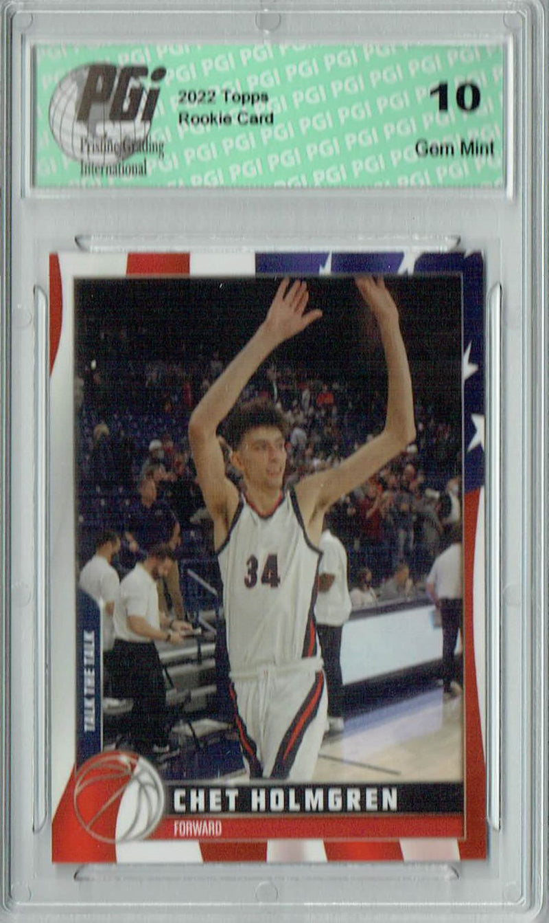 Chet Holmgren 2022 Topps X #15 SP- 16/50 Rookie Card PGI 10