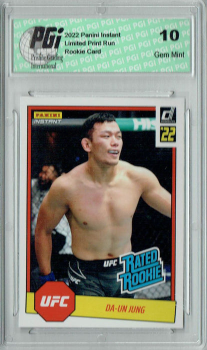 Da-un Jung 2022 Panini Instant #RR12 UFC 1/492 Rated Rookie Card PGI 10