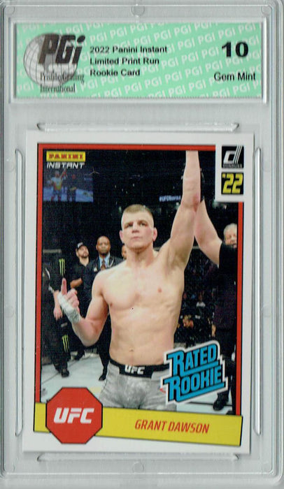 Grant Dawson 2022 Panini Instant #RR14 UFC 1/492 Rated Rookie Card PGI 10