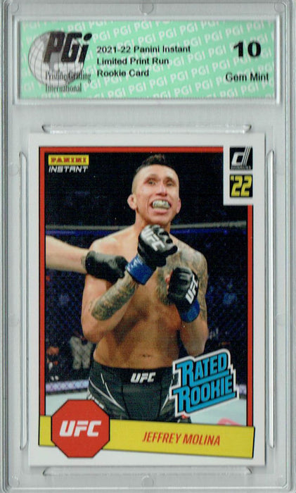Jeffrey Molina19  2022 Panini Instant #RR18 UFC 1/492 Rated Rookie Card PGI 10