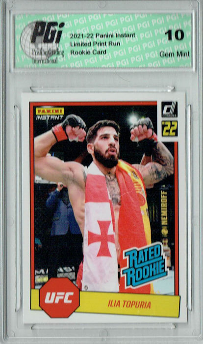 Ilia Topuria 2022 Panini Instant #RR16 UFC 1/492 Rated Rookie Card PGI 10
