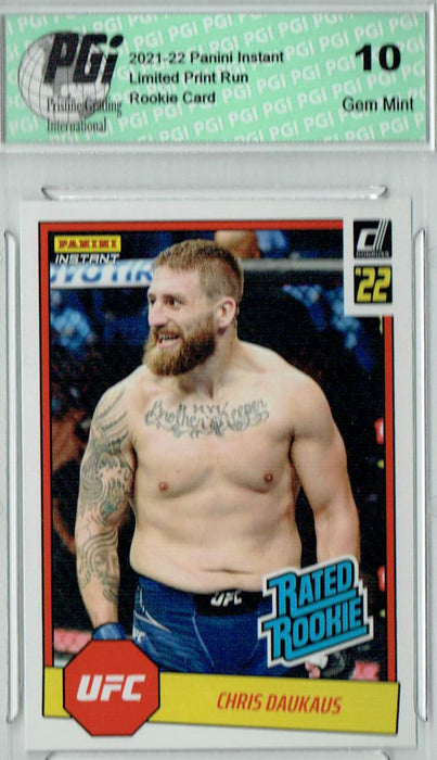 Chris Daukaus 2022 Panini Instant #RR10 UFC 1/492 Rated Rookie Card PGI 10