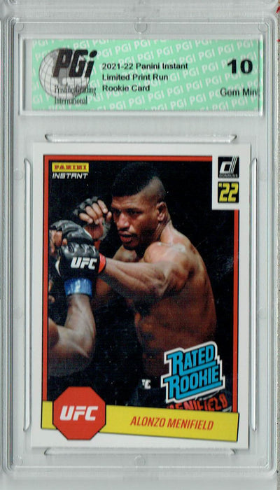 Alonzo Menifield 2022 Panini Instant #RR5 UFC 1/492 Rated Rookie Card PGI 10