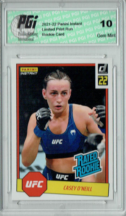 Casey O'Neill 2022 Panini Instant #RR9 UFC 1/492 Rated Rookie Card PGI 10