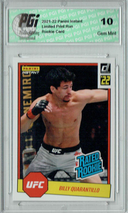 Billy Quarantillo 2022 Panini Instant #RR8 UFC 1/492 Rated Rookie Card PGI 10