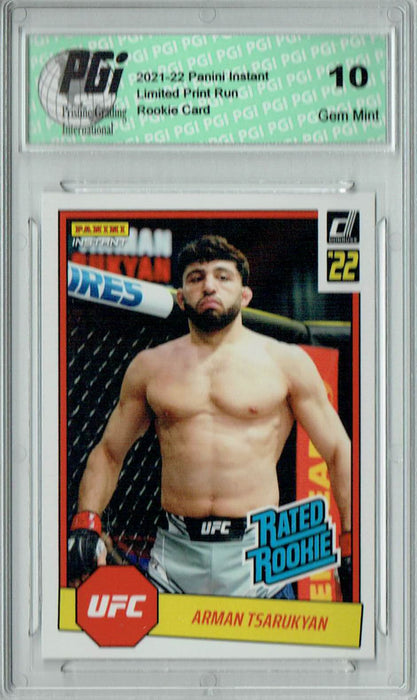 Arman Tsarukyan 2022 Panini Instant #RR7 UFC 1/492 Rated Rookie Card PGI 10