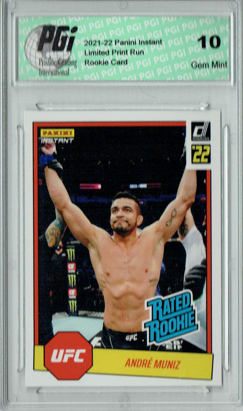Andre Muniz 2022 Panini Instant #RR6 UFC 1/492 Rated Rookie Card PGI 10