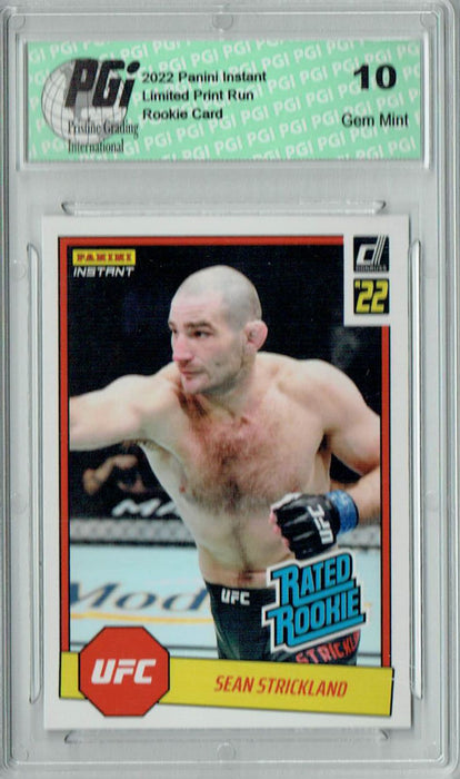 Sean Strickland 2022 Panini Instant #RR29 UFC 1/492 Rated Rookie Card PGI 10