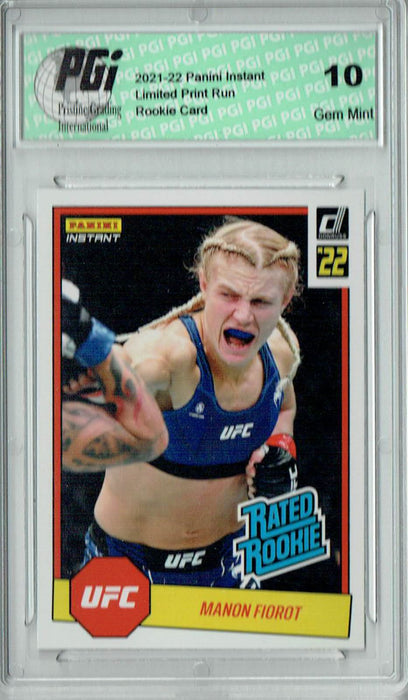 Manon Fiorot 2022 Panini Instant #RR22 UFC 1/492 Rated Rookie Card PGI 10