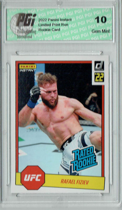 Rafael Fiziev 2022 Panini Instant #RR27 UFC 1/492 Rated Rookie Card PGI 10
